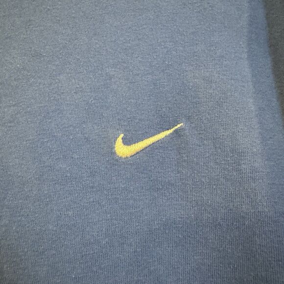Vintage Nike Embroidered Swoosh Logo Blue Short Sleeve T-Shirt Large Grey Tag - Picture 2 of 6